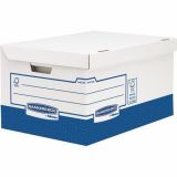 Archivační kontejner Bankers Box Basic, modro-bílá, karton, ultra silný, velký, FELLOWES