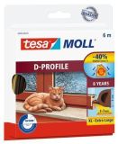 Gumové těsnění tesamoll® D profil 5393, hnědá, 9 mm x 6 m, TESA