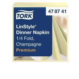 Ubrousky LinStyle, šampaňská, 1-vrstvé, 1/4 skládání, 39 x 39 cm, Premium, 50 ks, TORK 478741 ,balení 50 ks