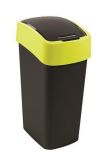 Odpadkový koš Pacific flip bin, černá-žlutá, na tříděný odpad, 45 l, CURVER 263987