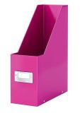 Stojan na časopisy Click&Store, růžová, PP/karton, 95 mm, lesklá, LEITZ