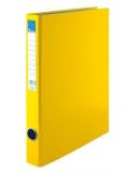 Pořadač čtyřkroužkový, žlutý, 35 mm, A4, PP/karton, VICTORIA