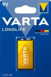Baterie, 9V, 1 ks,VARTA Longlife Extra
