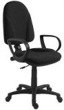 Kancelářská židle, textilní, černá základna, 1080, černá