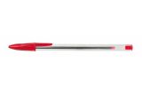 Kuličkové pero, červená, 0,7mm, s uzávěrem, VICTORIA ,balení 50 ks