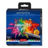 Štětcové fixy Pigment big brush 373, 10 základních barev, sada, STAEDTLER 373 C10-1 Štětcové fixy Pigment big brush 373, 10 základních barev, sada, STAEDTLER 373 C10-1