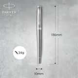 Plnicí pero Royal Urban Twist, modrá, tělo z broušené nerezové oceli, stříbrný klip,PARKER 1931605 Plnicí pero Royal Urban Twist, modrá, tělo z broušené nerezové oceli, stříbrný klip,PARKER 1931605