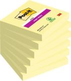 Samolepicí bloček Super Sticky, žlutá, 76 x 76 mm, 6x 90 listů, 3M POSTIT 7100263706 ,balení 90 ks