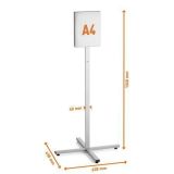 Informační stojan INFO STAND OUTDOOR, antracitově-šedá, A4, DURABLE 502057