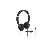 Sluchátka s mikrofonem Classic EQ, černá, USB-C, KENSINGTON K97464WW Sluchátka s mikrofonem Classic EQ, černá, USB-C, KENSINGTON K97464WW