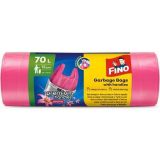 Pytle na odpadky Premium handles Aromatic, růžová, s vůní bílých květů, 70 l, 15 ks, FINO  ,balení 15 ks