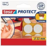 Plstěné samolepicí podložky Protect 57893, bílá, 22 mm, TESA ,balení 12 ks Plstěné samolepicí podložky Protect 57893, bílá, 22 mm, TESA ,balení 12 ks