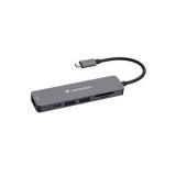 Rozbočovač USB-C, 6portový, HDMI, USB-A 3.2 Gen 1, USB-C PD, USB-A, SD, microSD, VERBATIM 32156 Rozbočovač USB-C, 6portový, HDMI, USB-A 3.2 Gen 1, USB-C PD, USB-A, SD, microSD, VERBATIM 32156