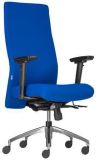 Kancelářská židle BOSTON H, modrá, hliníkový kříž, nastavitelná výška sedáku