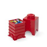 Úložný box ve tvaru kostky, červená, LEGO 40011730
