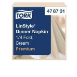 Ubrousky LinStyle, slonová kost, 1-vrstvé, 1/4 skládání, 39 x 39 cm, Premium, 50 ks, TORK 478731 ,balení 50 ks Ubrousky LinStyle, slonová kost, 1-vrstvé, 1/4 skládání, 39 x 39 cm, Premium, 50 ks, TORK 478731 ,balení 50 ks