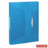 Box na spisy s gumičkou Jumbo Vivida, Vivida modrá, 40 mm, A4, PP, ESSELTE