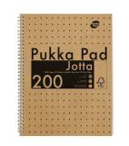Spirálový sešit Jotta Kraft, A4, linkovaný, 100 listů, PUKKA PAD 9565-KRA