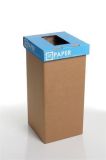 Koš na tříděný odpad Mini, recyklovaný, anglický popis, modrá, 20 l, RECOBIN