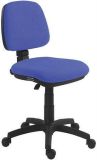 Kancelářská židle, textilní, černá základna, Bora, modrá