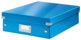 Organizační krabice Click&Store, modrá, velikost M, lesklá, laminovaný karton, LEITZ