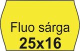 Cenové etikety FLUO, žlutá, 25 x 16 mm ,balení 10 ks