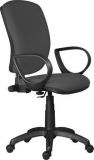 Kancelářská židle, textilní, černá základna, Nuvola, šedá