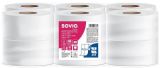Toaletní papír, bílá, 2-vrstvý, 80,75 m, průměr 18 cm, 12 rolí, SOVIO PP21077 ,balení 12 ks