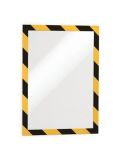 Prezentační rám DURAFRAME SECURITY, žlutá/černá, A4, samolepicí, 2 ks, DURABLE 4944130 ,balení 2 ks