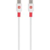 USB kabel, bílá, USB-C / USB-C, 1,2 m, SKROSS SKCA0008C-C120CN