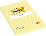 Samolepicí bloček, žlutá, 101 x 152 mm, 6x 100 listů, čtverečkovaný, 3M POSTIT 7100172739 ,balení 100 ks