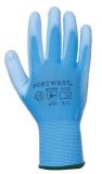 Pracovní rukavice máčené na dlani a prstech v polyuretanu, velikost 8, modré
