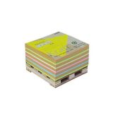 Samolepicí bloček Kraft Cube, mix barev, 76x76 mm, 400 listů, mini paleta STICK N 21817 ,balení 400 ks