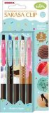 Gelové pero Sarasa Clip Ice Cream, 5 různých barev, 0,33 mm, stiskací mechanismus, ZEBRA 82756