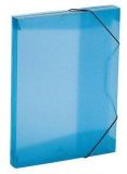 Desky s gumičkou Propyglass, modré, PP, 30 mm, A4, VIQUEL