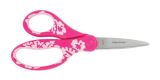 Nůžky Softgrip, růžová, dětské, 15 cm, s kvítky, FISKARS
