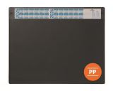 Podložka na stůl, černá, 65 x 48 cm, s ročním kalendářem, s transparentní vrchní fólií, DURABLE 7225