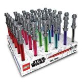 Gelové pero Star Wars, displej/36 ks, 6 různých barev, 0,7 mm, světelný meč, LEGO CDU53289P