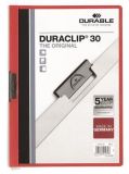 Desky s rychlovazačem DURACLIP® 30, červená, s klipem, A4, DURABLE