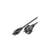 Síťový napájecí kabel, pro notebook, C5, 1,5m, černý, EQUIP 112150