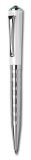 Kuličkové pero Rialto, bílá-stříbrná, tyrkysový krystal SWAROVSKI®, 14 cm, ART CRYSTELLA® 1805XGF4