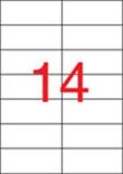 Etiketa, ILC, 105 x 42,4 mm, dvouřadé, 1400 ks/bal., APLI 01277 ,balení 100 ks