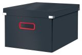 Úložný box Cosy Click&Store, sametová šedá, velikost L, LEITZ 53490089