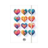 Desky s gumičkou Love, karton, A4, OPTISCHOOL 27IGM00-005