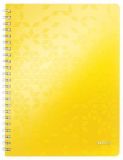 Spirálový sešit Wow, žlutá, linkovaný, A4, 80 listů, LEITZ