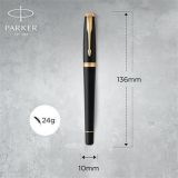 Plnicí pero Royal Urban Twist, modrá, tělo matně černé, zlatý klip, PARKER 1931593