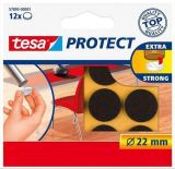 Plstěné samolepicí podložky Protect 57893, hnědá, 22 mm, TESA ,balení 12 ks Plstěné samolepicí podložky Protect 57893, hnědá, 22 mm, TESA ,balení 12 ks