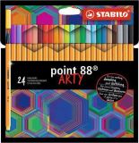 Linery Point 88 ARTY, 24 různých barev, 0,4 mm, STABILO