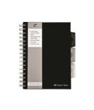 Blok Black project book, A5, černá, linkovaný, 125 listů, spirálová vazba, PUKKA PAD