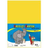 Kreslicí karton barevný A3/50/180g - žlutá, STEPA ,balení 50 ks